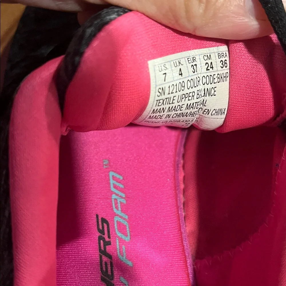 Skechers Charcoal and Pink Walking Shoes - Picture 5 of 8